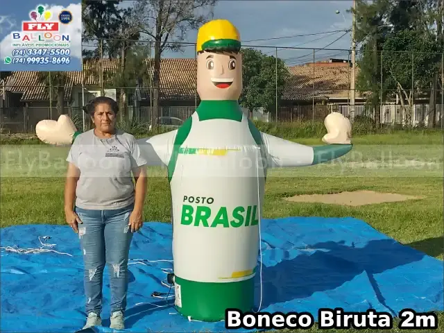 Boneco biruta inflável promocional para Posto Brasil