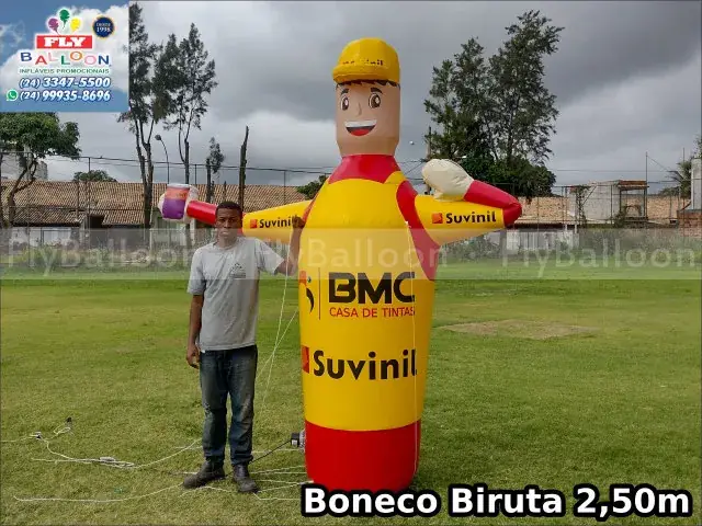 Boneco biruta interativo inflável para BMC Casa de Tintas Suvinil