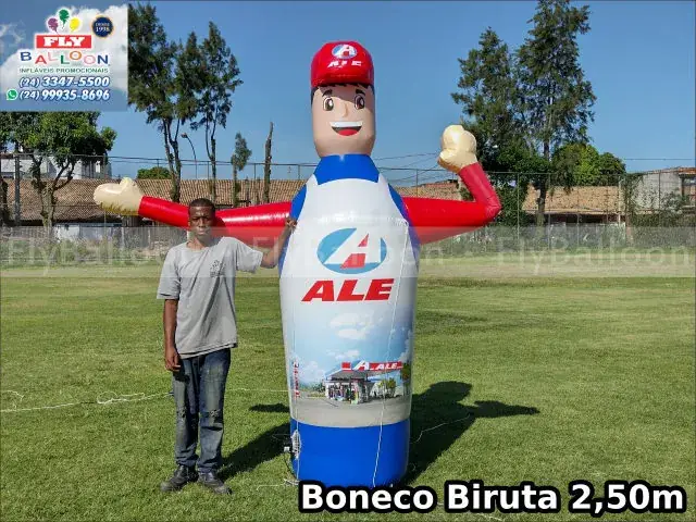 Boneco biruta interativo inflável para Postos Ale